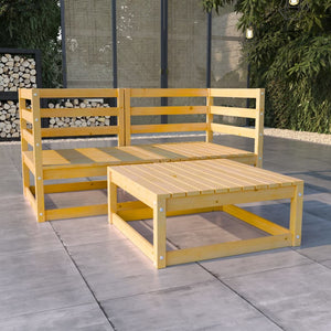 vidaXL 3-Piece Garden Lounge Set Solid Pine Wood