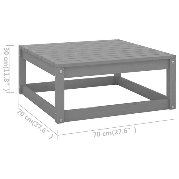 vidaXL 3-Piece Garden Lounge Set Grey Solid Pine Wood