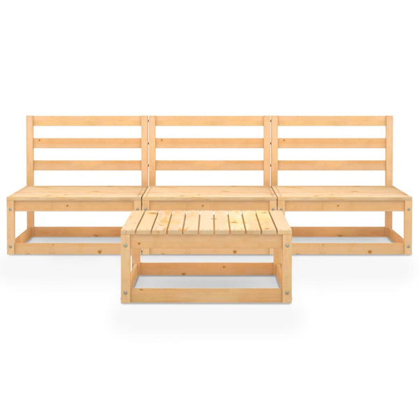 vidaXL 4-piece Solid Pine Garden Lounge Set