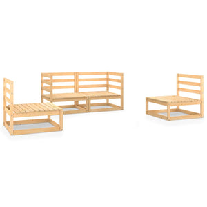 vidaXL 4-piece Solid Pine Garden Lounge Set