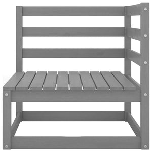 vidaXL 4-Piece Garden Lounge Set Grey Solid Pine Wood