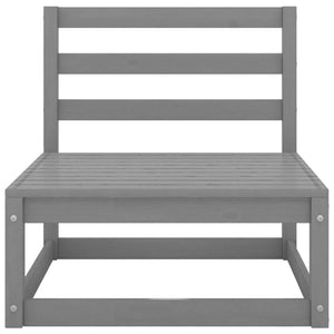 vidaXL 4-Piece Garden Lounge Set Grey Solid Pine Wood