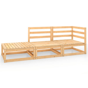 vidaXL 3-Piece Garden Lounge Set Solid Pine Wood