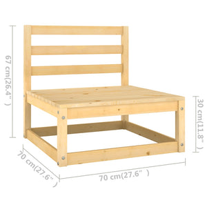 vidaXL 3-Piece Garden Lounge Set Solid Pine Wood