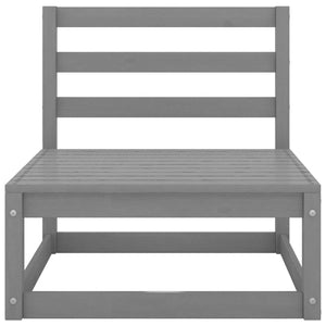 vidaXL 3-Piece Garden Lounge Set Grey Solid Pine Wood