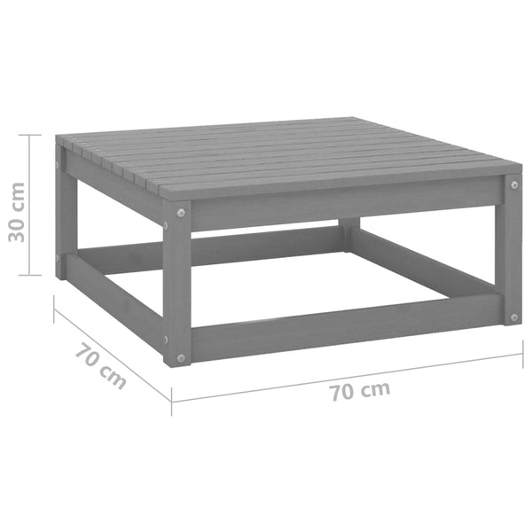 vidaXL 3-Piece Garden Lounge Set Grey Solid Pine Wood