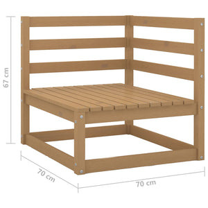 vidaXL 3-Piece Garden Lounge Set Honey Brown Solid Pine Wood