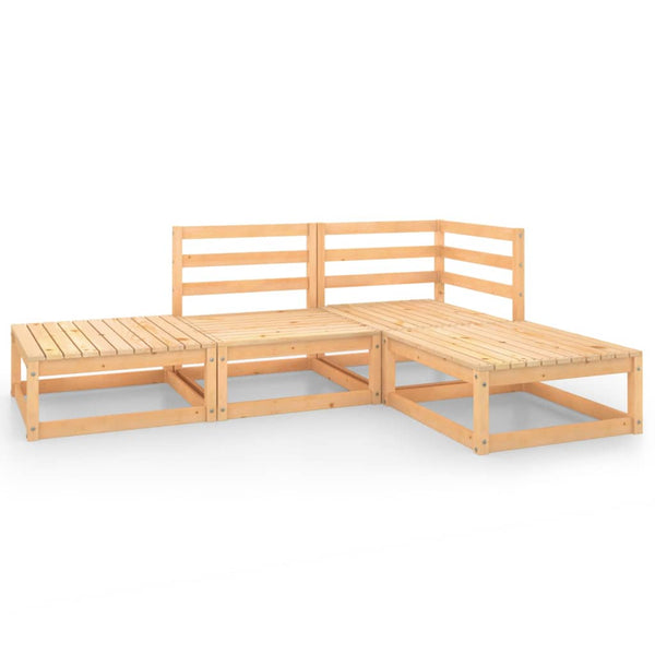 vidaXL 4-piece Solid Pine Garden Lounge Set
