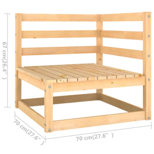 vidaXL 4-piece Solid Pine Garden Lounge Set