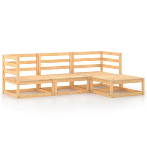 vidaXL 4-piece Solid Pine Garden Lounge Set