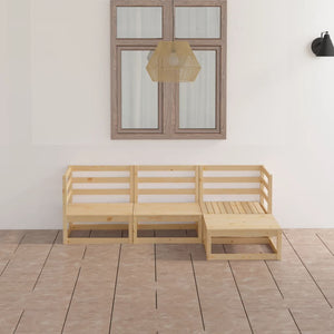 vidaXL 4-piece Solid Pine Garden Lounge Set