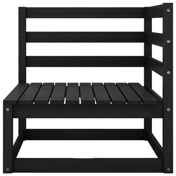 vidaXL 10-piece Garden Lounge Set Black Solid Pine Wood