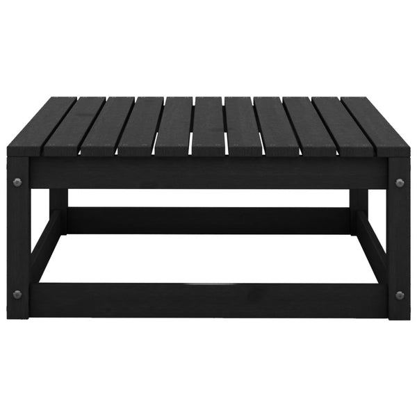 vidaXL 10-piece Garden Lounge Set Black Solid Pine Wood
