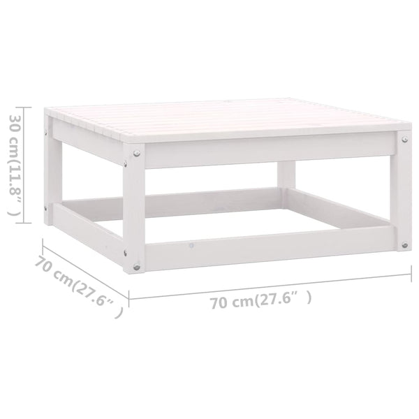 vidaXL 10-piece Garden Lounge Set White Solid Pine Wood