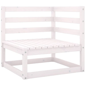 vidaXL 10-piece Garden Lounge Set White Solid Pine Wood