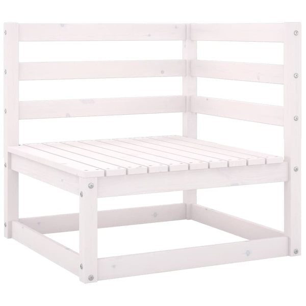 vidaXL 10-piece Garden Lounge Set White Solid Pine Wood