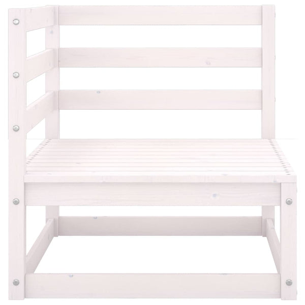 vidaXL 10-piece Garden Lounge Set White Solid Pine Wood