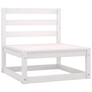 vidaXL 10-piece Garden Lounge Set White Solid Pine Wood