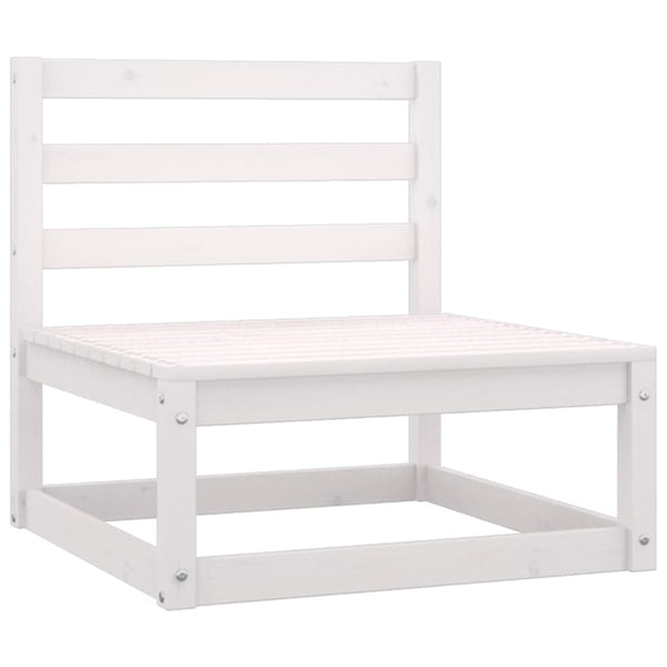 vidaXL 10-piece Garden Lounge Set White Solid Pine Wood