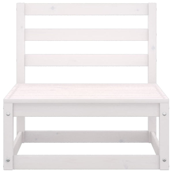 vidaXL 10-piece Garden Lounge Set White Solid Pine Wood