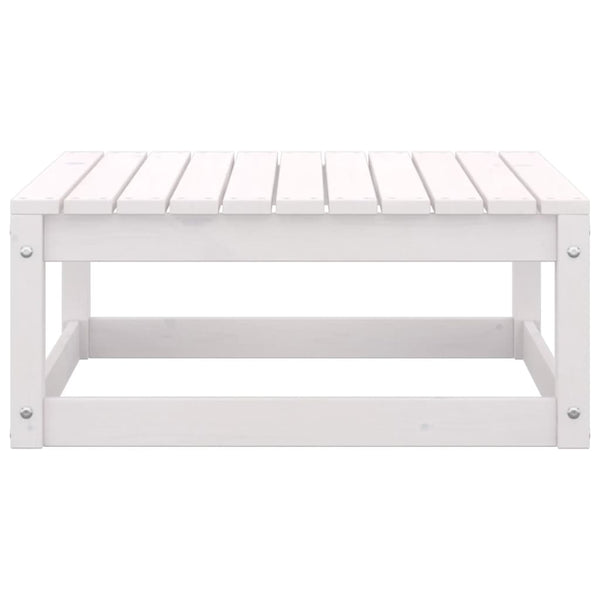 vidaXL 10-piece Garden Lounge Set White Solid Pine Wood
