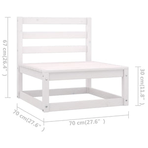 vidaXL 10-piece Garden Lounge Set White Solid Pine Wood