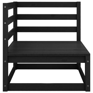 vidaXL 10-piece Garden Lounge Set Black Solid Pine Wood