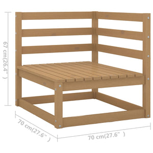 vidaXL 10-Piece Garden Lounge Set Honey Brown Solid Pine Wood
