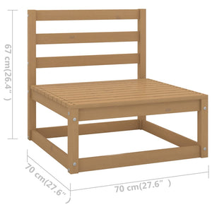 vidaXL 10-Piece Garden Lounge Set Honey Brown Solid Pine Wood