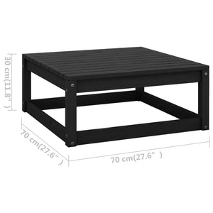 vidaXL 10-piece Garden Lounge Set Black Solid Pine Wood