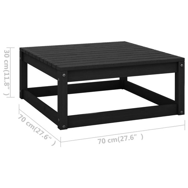 vidaXL 10-piece Garden Lounge Set Black Solid Pine Wood