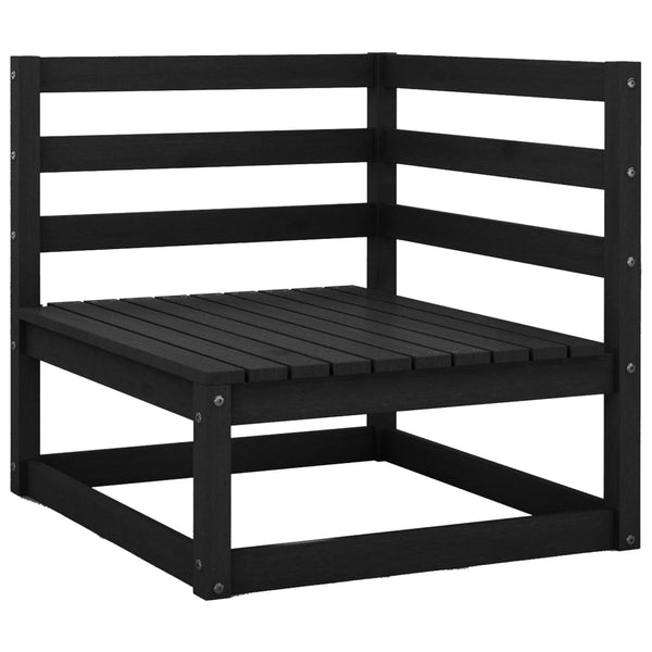 vidaXL 10-piece Garden Lounge Set Black Solid Pine Wood