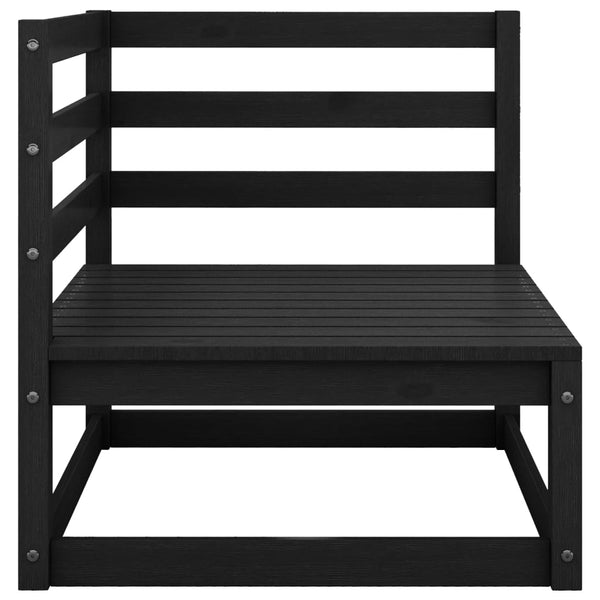 vidaXL 10-piece Garden Lounge Set Black Solid Pine Wood
