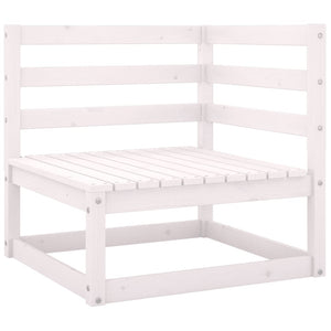vidaXL 10-piece Garden Lounge Set White Solid Pine Wood