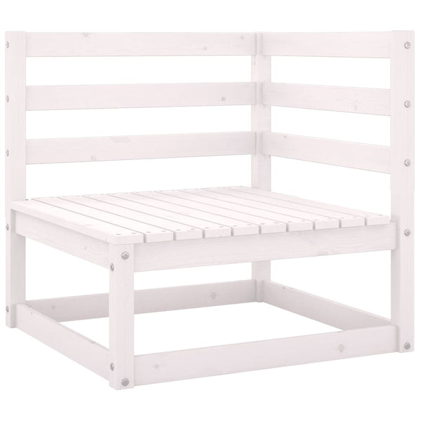 vidaXL 10-piece Garden Lounge Set White Solid Pine Wood