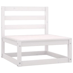 vidaXL 10-piece Garden Lounge Set White Solid Pine Wood