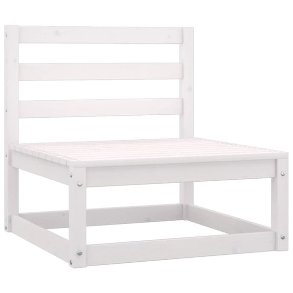 vidaXL 10-piece Garden Lounge Set White Solid Pine Wood