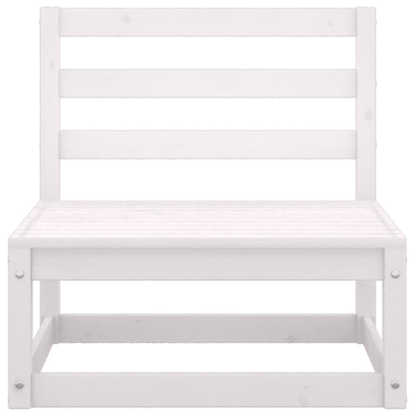vidaXL 10-piece Garden Lounge Set White Solid Pine Wood