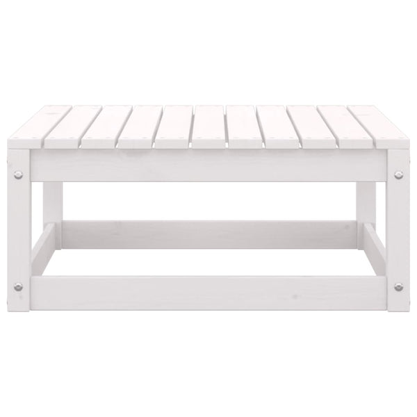 vidaXL 10-piece Garden Lounge Set White Solid Pine Wood