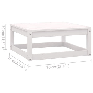 vidaXL 10-piece Garden Lounge Set White Solid Pine Wood