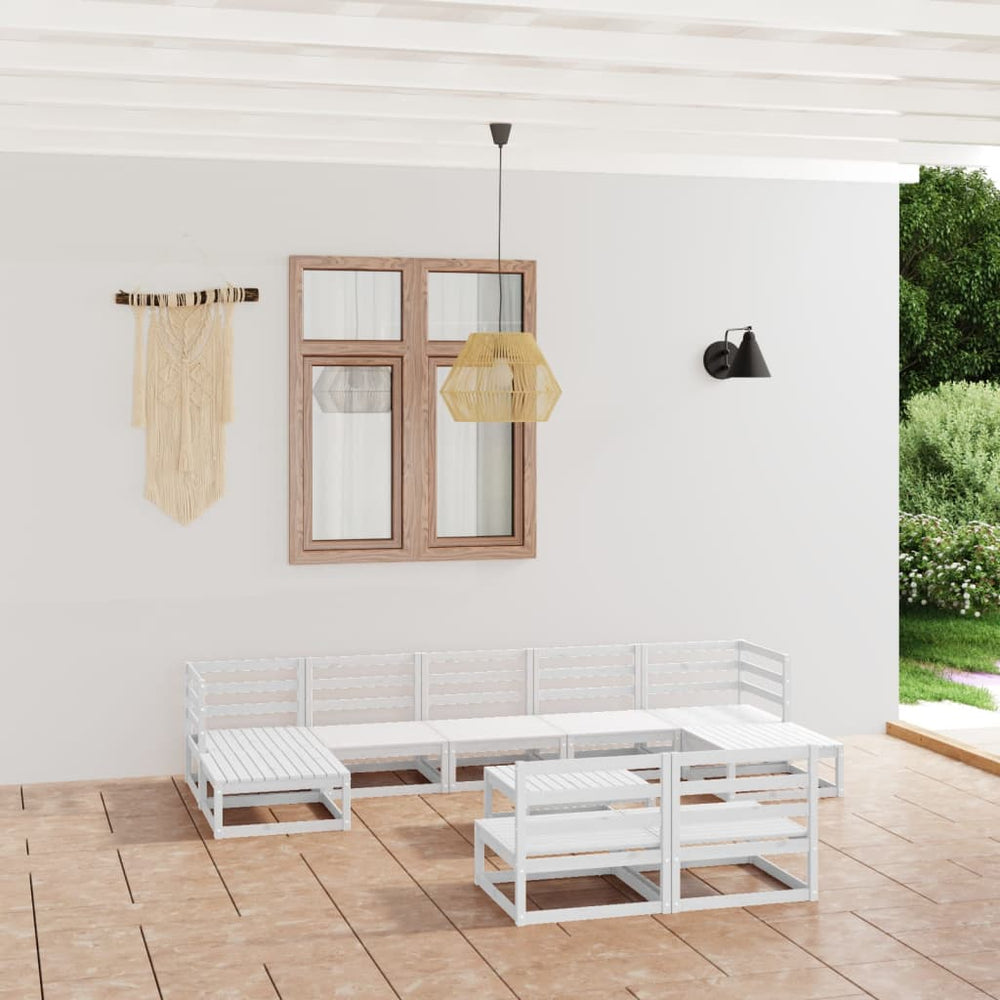 vidaXL 10-Piece Garden Lounge Set Solid Pinewood