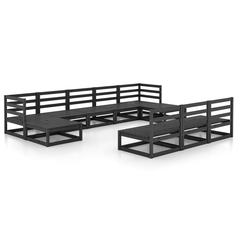vidaXL 10-Piece Garden Lounge Set Solid Pinewood