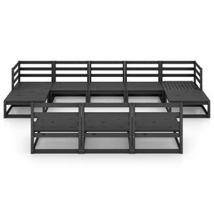 vidaXL 10-Piece Garden Lounge Set Solid Pinewood