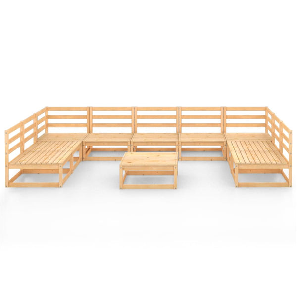 vidaXL 10-Piece Garden Lounge Set Solid Pinewood