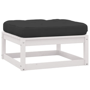 vidaXL Garden Footstools with Cushions 2 pcs. Solid Pine Wood
