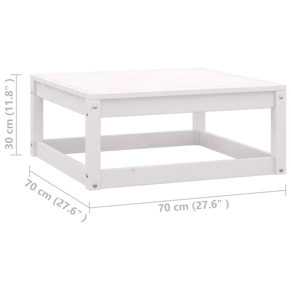 vidaXL Garden Footstools with Cushions 2 pcs. Solid Pine Wood