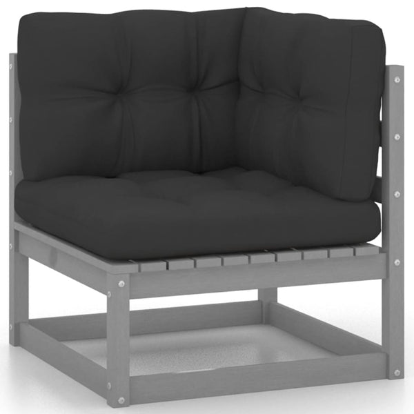 vidaXL 3-Piece Garden Lounge Set with Cushions Solid Pine Wood