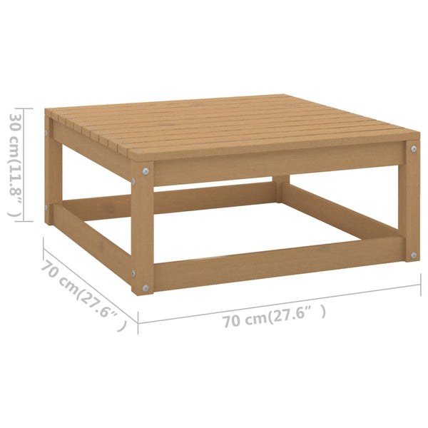 vidaXL 8-Piece Garden Lounge Set with Cushions Honey Brown Solid Pine Wood