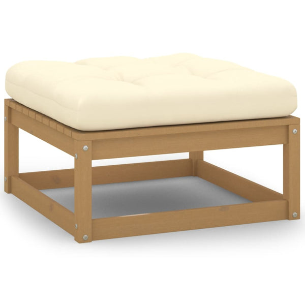 vidaXL 9-piece Garden Lounge Set with Cushions Honey Brown Solid Pine Wood