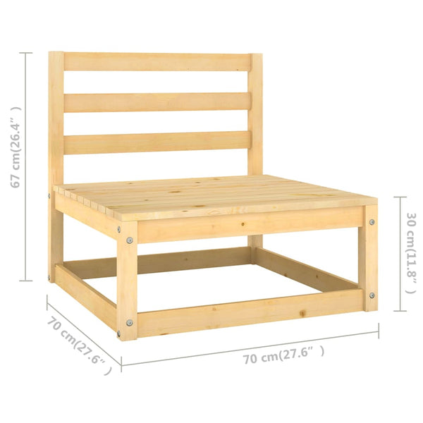 vidaXL 12-Piece Garden Lounge Set with Cushions Solid Pine Wood